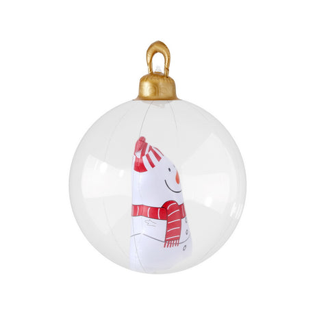 Another view of the 60cm snowman bauble, in water-repellent fabric.