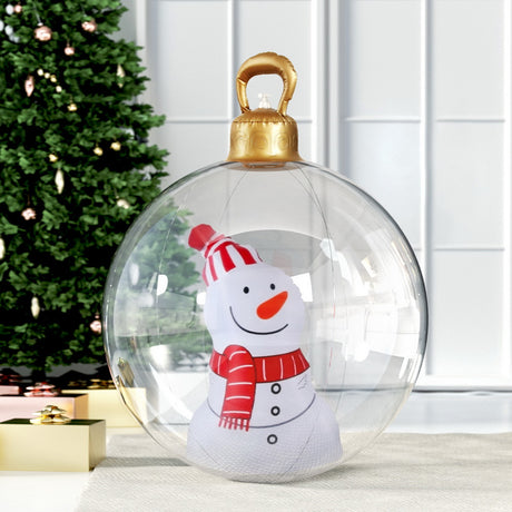 60cm snowman bauble, in water-repellent fabric.