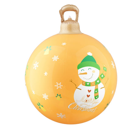 Another view of the 60cm lit snowman bauble, deflates flat for storage.