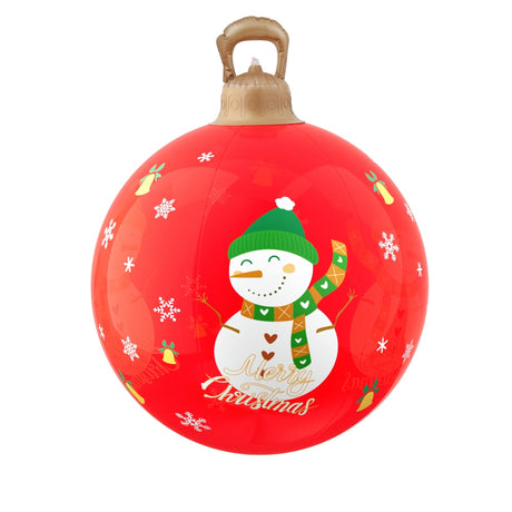 Another view of the 60cm snowman bauble, deflates flat for storage.
