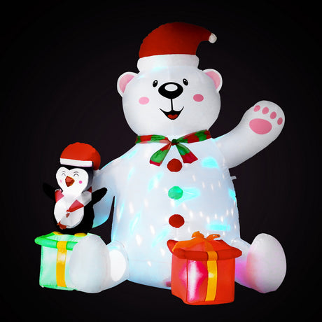 Another view of the inflatable bear, mains powered with a transformer.