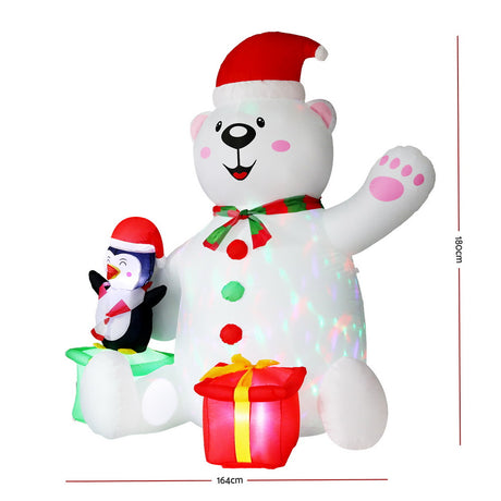 Another view of the inflatable bear, for indoor or outdoor use.