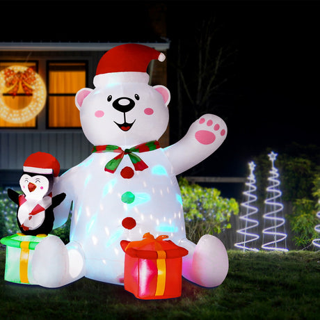 Another view of the inflatable bear, in water-repellent fabric.