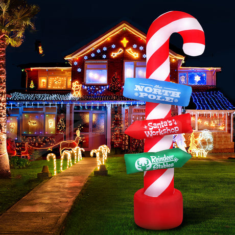 Another view of the inflatable candy pole, in UV-resistant material.