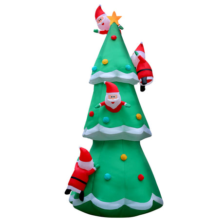 Another view of the inflatable Santa and tree, for indoor or outdoor use.