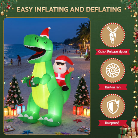 Another view of the inflatable dinosaur, in UV-resistant material.