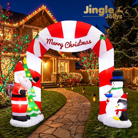 Another view of the inflatable Santa archway, in UV-resistant material.