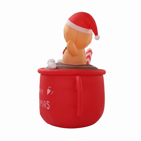 Another view of the inflatable Christmas cup, for indoor or outdoor use.