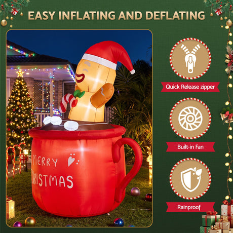 Another view of the inflatable Christmas cup, in UV-resistant material.