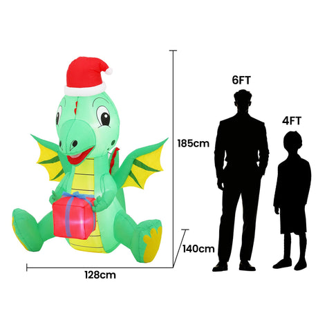 Another view of the inflatable dragon, mains powered with a transformer.