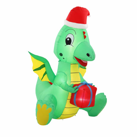 Another view of the inflatable dragon, with a built-in air blower.