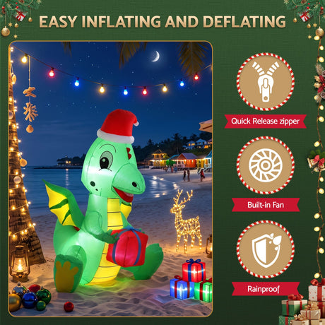 Another view of the inflatable dragon, in UV-resistant material.