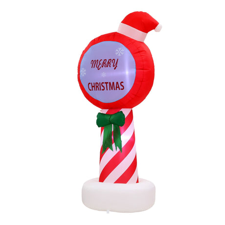 Another view of the inflatable Christmas pole, for indoor or outdoor use.