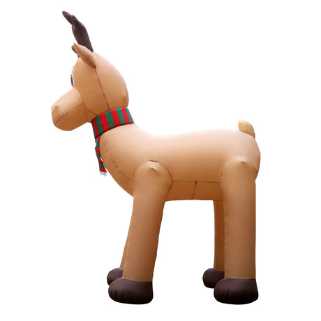 Another view of the inflatable reindeer, with a built-in air blower.