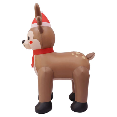 Another view of the inflatable reindeer, for indoor or outdoor use.