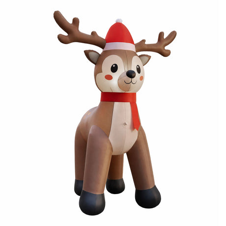 Another view of the inflatable reindeer, with a built-in air blower.