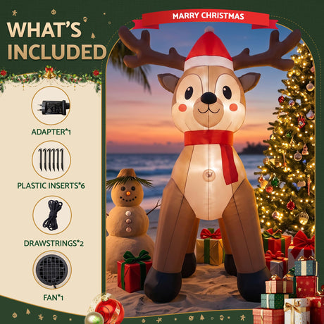 Another view of the inflatable reindeer, in UV-resistant material.