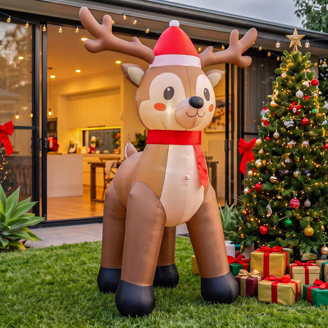 The inflatable reindeer shown again, for indoor or outdoor use.