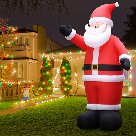 The inflatable Santa shown again, mains powered with a transformer.