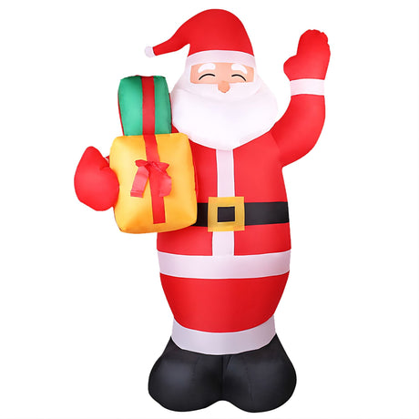Another view of the inflatable Santa, for indoor or outdoor use.