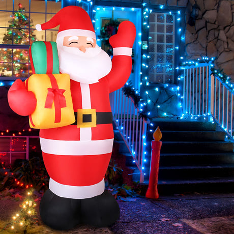The inflatable Santa shown again, mains powered with a transformer.