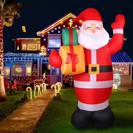 The inflatable Santa shown again, for indoor or outdoor use.