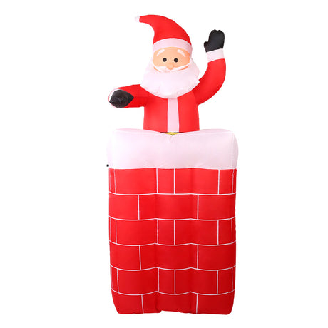Another view of the inflatable pop-up Santa, for indoor or outdoor use.