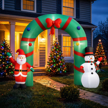 The inflatable Christmas archway shown again, for indoor or outdoor use.