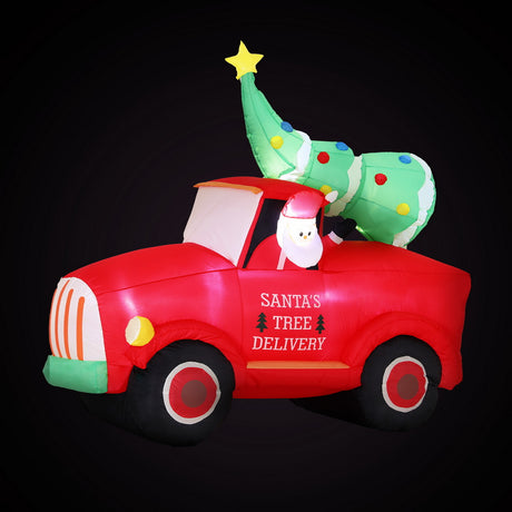 Another view of the inflatable Santa truck, mains powered with a transformer.