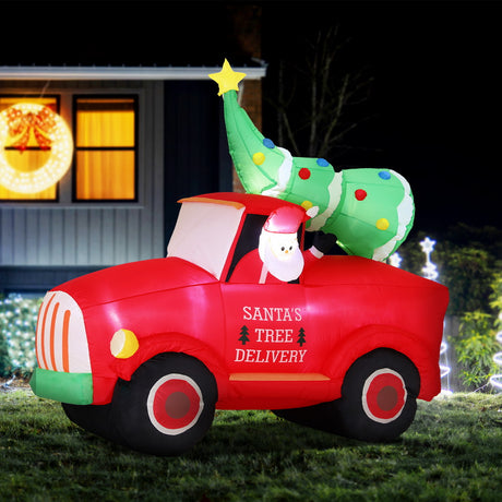 Another view of the inflatable Santa truck, in water-repellent fabric.