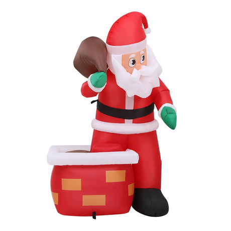 Another view of the inflatable Santa, for indoor or outdoor use.