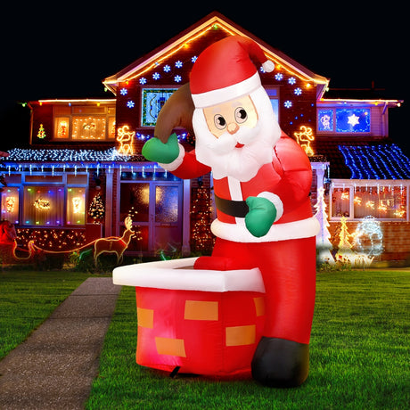 Another view of the inflatable Santa, in water-repellent fabric.