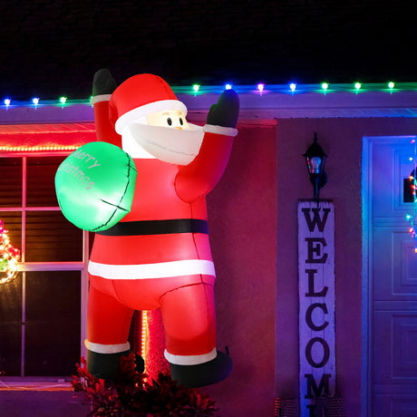 Another view of the inflatable climbing Santa, in UV-resistant material.
