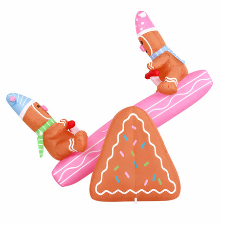 Another view of the inflatable Christmas seesaw, for indoor or outdoor use.