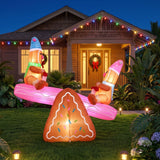 Jingle Jollys Christmas Inflatable Seesaw 1.8M Height LED Outdoor Decorations Illuminated - Shoppers Spot Occasions > Christmas > Outdoor Decorations & Lights - Alternate view 12