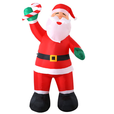 Another view of the inflatable Santa, for indoor or outdoor use.