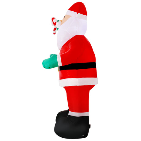 Another view of the inflatable Santa, with a built-in air blower.