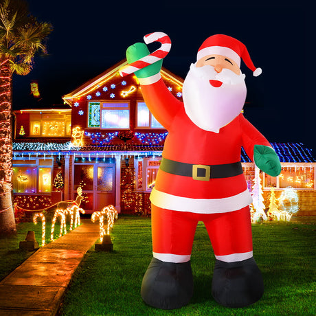Another view of the inflatable Santa, in UV-resistant material.