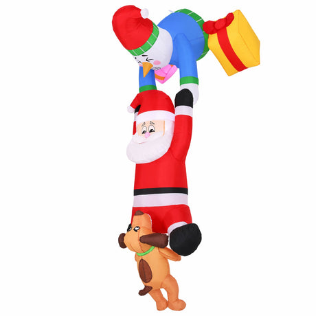 Another view of the inflatable climbing Santa, for indoor or outdoor use.