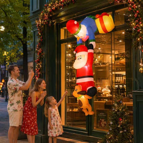 The inflatable climbing Santa shown again, for indoor or outdoor use.