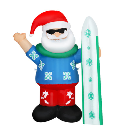 Another view of the inflatable Santa, for indoor or outdoor use.