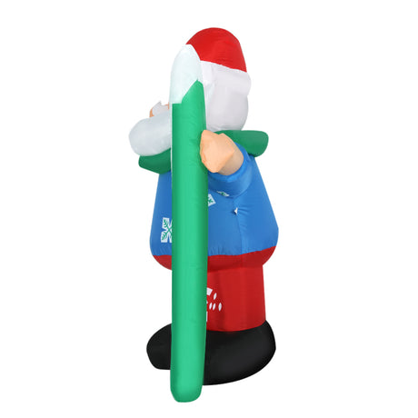 Another view of the inflatable Santa, with a built-in air blower.