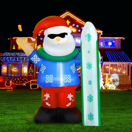 Another view of the inflatable Santa, in UV-resistant material.