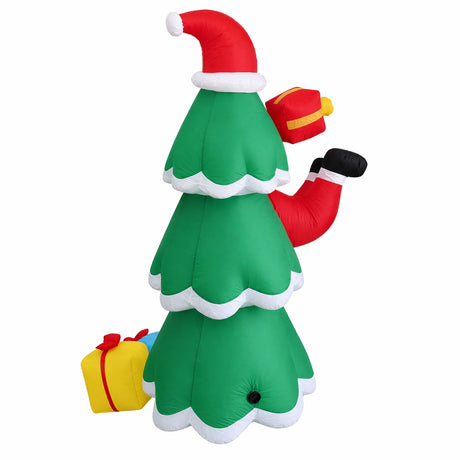 Another view of the inflatable Santa and tree, for indoor or outdoor use.