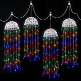 Jingle Jollys Christmas Lights Solar Jellyfish 4Pcs Garden Decorative Multi-Color