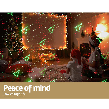 The Christmas laser projector shown again, mains powered with a transformer.
