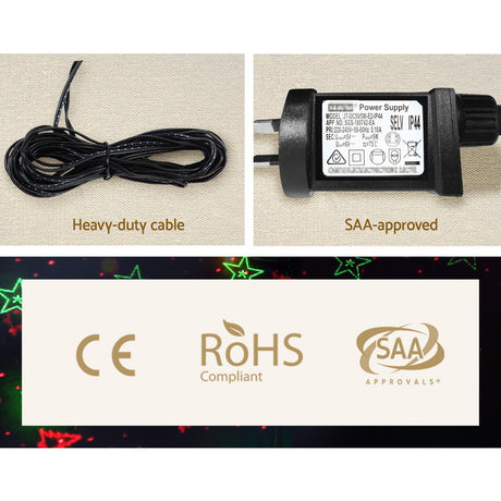 The Christmas laser projector shown again, with a built-in timer.