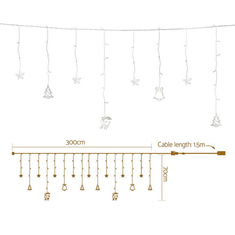 Another view of the 3m icicle lights, battery operated.