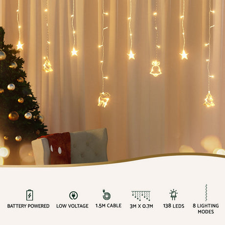 Another view of the 3m icicle lights, running on low voltage.