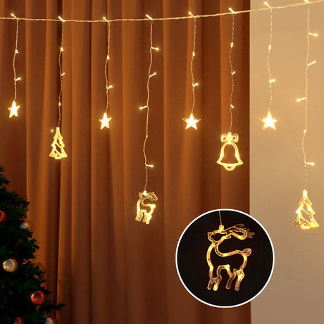 The 3m icicle lights shown again, running on low voltage.